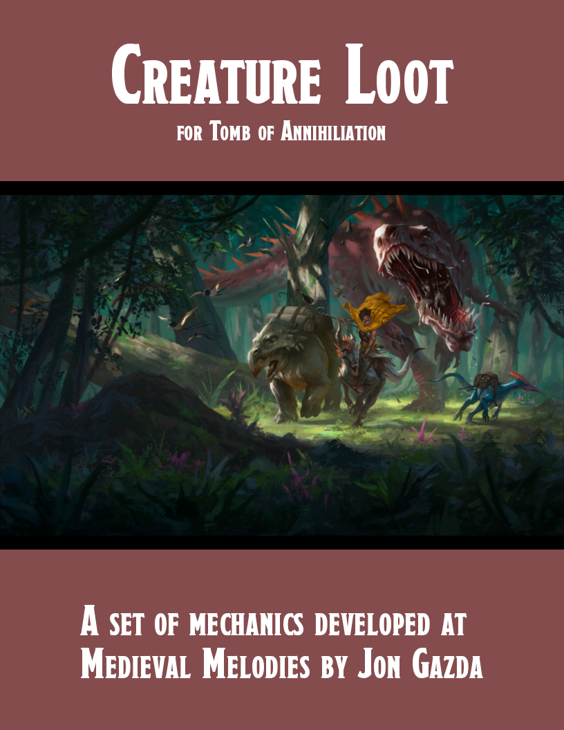 Tomb of Annihilation Creature Loot PDF | GM Binder